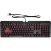 Image de HP OMEN Encoder - Clavier Mécanique Gaming AZERTY (Filaire - USB, Anti-Ghosting, Switch Cherry MX Brown, Rétroéclairage LED Rouge) - Noir/Rouge