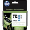 Image de HP 3ED77A Lot de 3 Cartouches d'encre Authentiques 712 Cyan 29ml avec Encre d'origine, pour Traceurs Grand Format DesignJet T650, T630, T250, T230 et Studio et tête d'impression 713 DesignJet