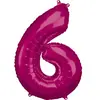 Image de Amscan 9907287 Ballon gonflable en forme de chiffre pour hélium ou air Rose