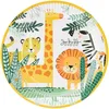Image de amscan 9909345 - Assiettes en carton Get Wild Animals Party - Lot de 8-22,8 cm