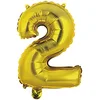 Image de Ballon Aluminium 40 cm : Chiffre 2 - Doré
