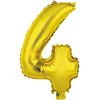 Image de Ballon Aluminium 40 cm : Chiffre 4 - Doré
