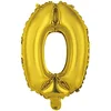 Image de Ballon Aluminium 40 cm : Chiffre 0 - Doré