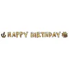 Image de amscan- Guirlande Happy Birthday, 10206927, Doré/Noir
