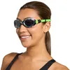 Image de Zoggs Predator Flex Lunettes de natation pour adulte Unisexe Anti-buée Protection UV Verres incurvés Ultra Fit Ajustement rapide Noir/vert Verres fumés normaux