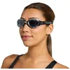 Image de Zoggs Predator Flex Lunettes de natation unisexes pour adultes avec protection UV anti-buée, verres incurvés, joint à réglage rapide, noir/gris, verres fumés teintés, taille S