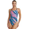 Image de TYR Durafast Elite Cutoutfit Swimsuit Maillot de Bain Une pièce, Rose/Multi, 30 Femme