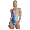 Image de TYR Durafast Elite Cutoutfit Swimsuit Maillot de Bain Une pièce, Blanc/Multicolore, 28 Femmes