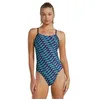 Image de TYR Durafast Elite Cutoutfit Swimsuit Maillot de Bain Une pièce, Vert/Bleu Marine, 32 Femmes