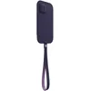 Image de Apple Housse en Cuir avec MagSafe (pour iPhone 12 Mini) - Violet Profond