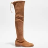 Image de Stuart Weitzman - Cuissardes en Velours de Cuir Lowland cognac 36