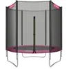 Image de SONGMICS Trampoline Extérieur Enfant 183 cm, avec Filet de Sécurité, Coussins de Protection, Capacité 100 kg, pour Jardin, Rose STR061P01