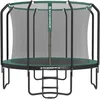 Image de SONGMICS Trampoline pour Enfant, Diamètre 305 cm, Filet de Protection, Poteau de 180 cm de Haut, Coussin de Sécurité, Échelle, Cadre en Acier, Noir et Vert Foncé STR103C01