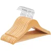 Image de SONGMICS Cintre Enfant en Bois, Lot de 10, avec Barre de Suspension, Encoches, Crochet Rotatif à à 360°, Longueur 35 cm, Couleur Boisée CRW006N01