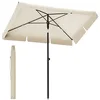 Image de SONGMICS Parasol 200 x 125 cm, Protection Solaire UPF 50+, Inclinable sur 30° dans les 2 sens, Hauteur Réglable, avec Sac de Transport, pour Jardin, Terrasse, sans Base, Beige GPU025M01