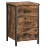 Image de VASAGLE Table de Chevet 3 tiroirs, 40 x 40 x 60 cm