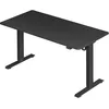 Image de SONGMICS Bureau électrique réglable en Hauteur 70 x 140 x (73-114) cm - avec Plateau de Table réglable en continu - Acier - Noir LSD012B02
