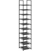 Image de SONGMICS Étagère Chaussure à 10 Niveaux, Range-Chaussure, Porte-Chaussure, Meuble de Rangement, 33 x 33 x 173 cm, Cadre en Métal, en Tissu Non-tissé, pour Entrée, Chambre, Noir LSR110B02