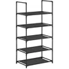 Image de SONGMICS Étagère Chaussure à 5 Niveaux, Range-Chaussure, Porte-Chaussure, Meuble de Rangement, 28 x 45 x 89 cm, Cadre en Métal, en Tissu Non-tissé, pour Entrée, Chambre, Noir LSH005B02