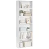 Image de VASAGLE Bibliothèque, Étagère sur 6 Niveaux, Meuble de Rangement Ouvert, Étagère, 24 x 60 x 178,5 cm, pour Salon, Bureau, Salle à Manger, Blanc Nuage LBC169T14