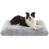 Image de Feandrea Panier pour Chien, Canapé, Lit pour Animaux, 110 x 73 cm, Rembourrage Moelleux, Lavable, Coussin pour Chien, Gris Ombré PGW203G01