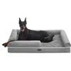 Image de Feandrea Panier pour Chien Grande Taille XXXL Orthopédique, Canapé, Lit pour Chien Déhoussable Lavable, Rembourrage Moelleux, Bords Rehaussés, 120 x 85 x 18 cm, Antidérapant, Gris Clair PGW078G02V1
