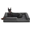Image de Feandrea Panier pour Chien Grande Taille XXXL Orthopédique, Canapé, Lit pour Chien Déhoussable Lavable, Rembourrage Moelleux, Bords Rehaussés, 120 x 85 x 18 cm, Antidérapant, Gris Foncé PGW078G01V1