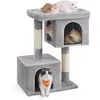 Image de Feandrea Arbre à Chat, Tour de Jeux 101 cm, XL, Maison pour Chats Jusqu’à 20 kg, Grande Plate-Forme, 2 Niches, Griffoir, Gris Clair PCT614W01