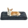Image de Feandrea Panier pour Chien, Canapé, Lit pour Animaux, 95 x 60 cm, Rembourrage Moelleux, Lavable en Machine, Coussin pour Chien, Gris Foncé PGW202G02