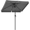 Image de SONGMICS Parasol de Balcon 200 x 150 cm, Ombrelle Rectangulaire, Protection Solaire UPF 50+, Inclinaison 30° dans les 2 Sens, pour Jardin, Terrasse, sans Socle, Gris GPU048G01
