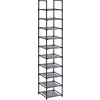 Image de SONGMICS Étagère Chaussure à 10 Niveaux, Range-Chaussure, Porte-Chaussure, Meuble de Rangement, 33 x 33 x 173 cm, Cadre en Métal, en Tissu Non-tissé, pour Entrée, Chambre, Gris LSR110G01