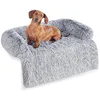 Image de Feandrea FluffyHug Panier pour Chien, Tissu Peluche, Tapis, Couverture de Protection pour Canapé, Taille L, pour Chiens de Taille Moyenne, 95 x 85 x 16 cm, Gris Ombré PGW222G01