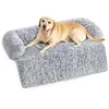 Image de Feandrea FluffyHug Panier pour Chien, Tissu Peluche, Tapis, Couverture de Protection pour Canapé, Taille XXL, pour Chiens de Grande Taille, 122 x 95 x 18 cm, Gris Ombré PGW224G01