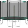 Image de SONGMICS Trampoline Extérieur Enfant Diamètre 305 cm, Filet de Protection Externe, Coussins de Sécurité, Échelle, Poteau Droit de 180 cm de Haut, Cadre en Acier, Vert Foncé STR10GN