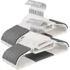 Image de SONGMICS Lot de 50, Cintre en Plastique, Ouverture en Forme de U, Antiglisse, Gain de Place, Épaisseur 0,5 cm, Longueur 41,5 cm, Crochet Pivotant 360°, Blanc et Gris Foncé CRP041W04