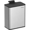 Image de SONGMICS Poubelle de Cuisine Murale, Poubelle à Compost 8L avec Couvercle, pour Déchets Alimentaires, sur Porte ou Mur, avec Crochets, pour Sous-Évier, Salle de Bain, Argent Métallique LTB810E08