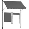 Image de SONGMICS Store Banne Rétractable, Store Manuel, Réglable en Hauteur, avec Manivelle pour Balcon, Jardin, Terrasse, 200 x 180 cm, Gris Anthracite GSA202G02
