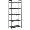 Image de VASAGLE Étagère 5 Niveaux, Bibliothèque, Meuble de Rangement, pour Bureau, Salon, Chambre, 30 x 66 x 153 cm, Style Industriel, Noir Boisé et Noir d'encre LLS061B56