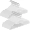 Image de SONGMICS Cintres 50 pièces, cintres en Plastique, antidérapant, Peu encombrant, épaisseur 0,5 cm, Largeur 42 cm, Crochet pivotant à 360° Argent, Blanc CRP020W05