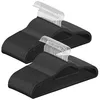 Image de SONGMICS Cintres 50 pièces, cintres en Plastique, antidérapant, Peu encombrant, épaisseur 0,5 cm, Largeur 42 cm, Crochet pivotant à 360° Argent, Noir CRP020B05