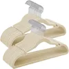 Image de SONGMICS Cintres en Velours, Lot de 50, Antiglisse, avec Encoches, Barre pour Pantalons, Crochet Pivotant à 360°, Gain de Place, Épaisseur 0,6 cm, Longueur de 43 cm, Beige Sable CRF029K05
