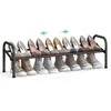 Image de SONGMICS Étagère à Chaussures à 1 Niveau, Rangement Ajustable pour Chaussures, pour Entrée, Placard, Assemblage Facile, en Métal, Noir d’Encre LMR019B01