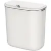 Image de SONGMICS Poubelle de Cuisine Suspendue, 9L, Petite Poubelle Compost, avec Couvercle, Déchets Alimentaires, Poubelle Murale, à Accrocher sur Placard, Armoire de Cuisine, Sous l’Évier, Blanc LTB820W9