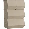 Image de SONGMICS Boîte de Rangement avec Couvercle, Lot de 4, Empilable
