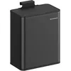 Image de SONGMICS Poubelle de Cuisine Murale, Poubelle à Compost 8 L avec Couvercle, pour Déchets Alimentaires, sur Porte ou Mur, avec Crochets, pour Sous-Évier, Salle de Bain, Noir d'Encre LTB810B01