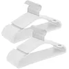 Image de SONGMICS Cintres, Lot de 50, Cintres en Plastique, avec Larges Encoches aux épaules, Barre à Pantalons, Crochet Pivotant à 360°, Gain de Place, 41,6 x 21,4 cm, pour Armoire, Blanc Nuage CRP060W01