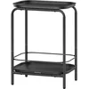 Image de VASAGLE Table d’Appoint à 2 Niveaux, Petite Table Basse en Métal, avec Plateau, Style Moderne, Utilisation Intérieure et Extérieure, Salon, Chambre, Balcon, Noir d'encre LET243B01