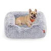 Image de Feandrea Panier pour Chien, Taille Moyenne, Lit pour Animaux, 71 x 55 x 18 cm, Coussin, Canapé, Rembourrage Doux, Bords Surélevés, Housse Amovible et Lavable, Antidérapant, Gris Ombré PGW271G01