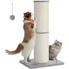 Image de Feandrea Arbre à Chat XXL, 85 cm de Haut, Tronc de 17 cm d'Épaisseur, Poteau à Griffer Adapté aux Grands Chats comme Le Maine Coon, en Sisal, avec Balle, Clochette, Gris Tourterelle PCA042G01