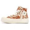 Image de Converse Baskets Oranges/Beige Femme Chuck Taylor All Star Lift